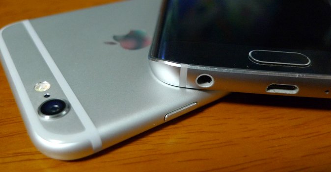 iPhone6とGalaxy S6 Edge