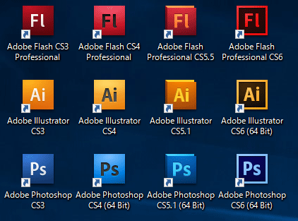 Adobe CS3 CS4 CS5.5 CS6