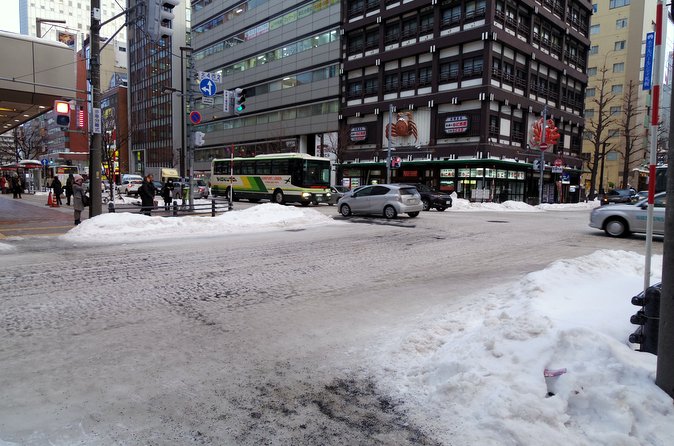 札幌市街地の横断歩道