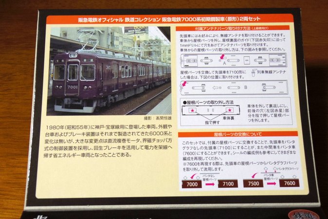 鉄道コレクション阪急電鉄7000系(原形)パッケージ中上