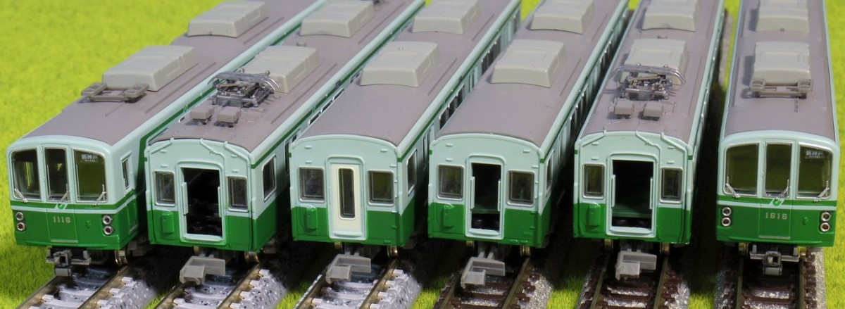 鉄道コレクション神戸市営地下鉄1000形N化完了、6両勢揃い