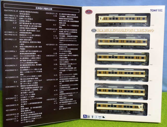 鉄道コレクション北神急行電鉄7000系事業者限定版7051編成（パッケージフラップオープン）