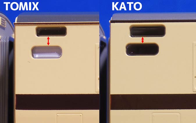 方向幕＆トイレ窓／117系 TOMIX vs KATO