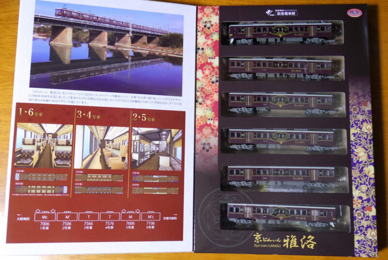鉄道コレクション阪急電鉄7000系「京とれいん雅洛 」6両セットパッケージ（内側）