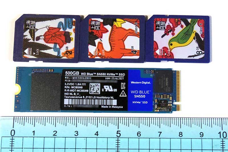 M.2 SSDサイズ比較　8cm